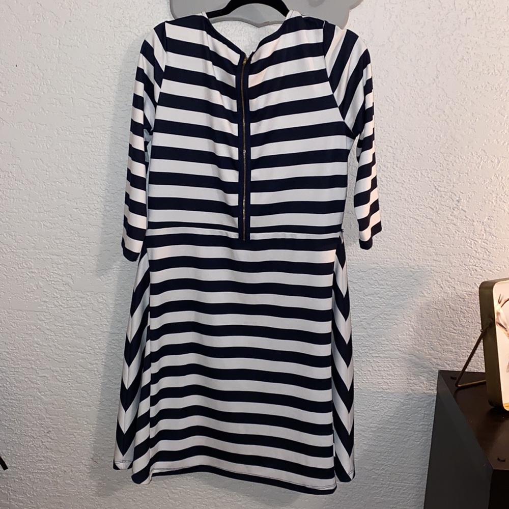 The Limited navy & white striped skater dress. Size XL - Picture 2 of 3